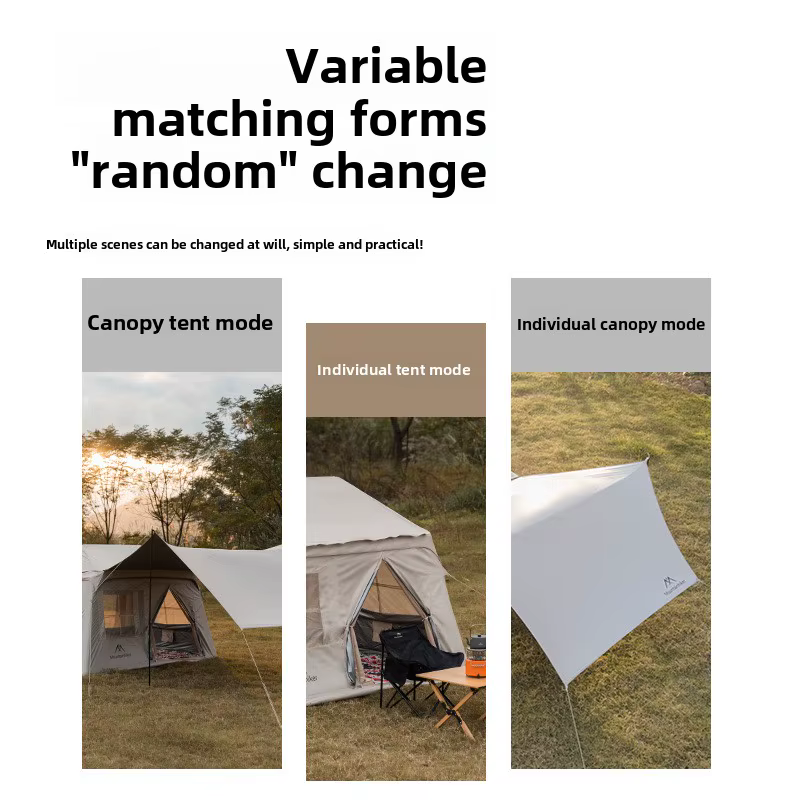 Tente gonflable de camping en plein air