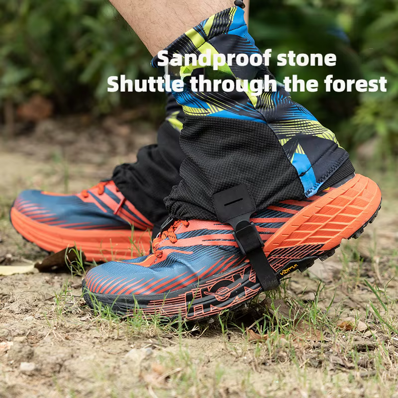 F1001 Sports de plein air unisexe haute course Trail guêtres protection anti-sable couvre-chaussures pour Triathlon Marathon randonnée réfléchissant