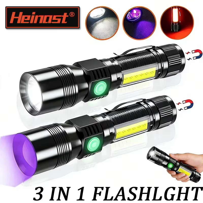 Lampe torche LED UV haute puissance rechargeable par USB