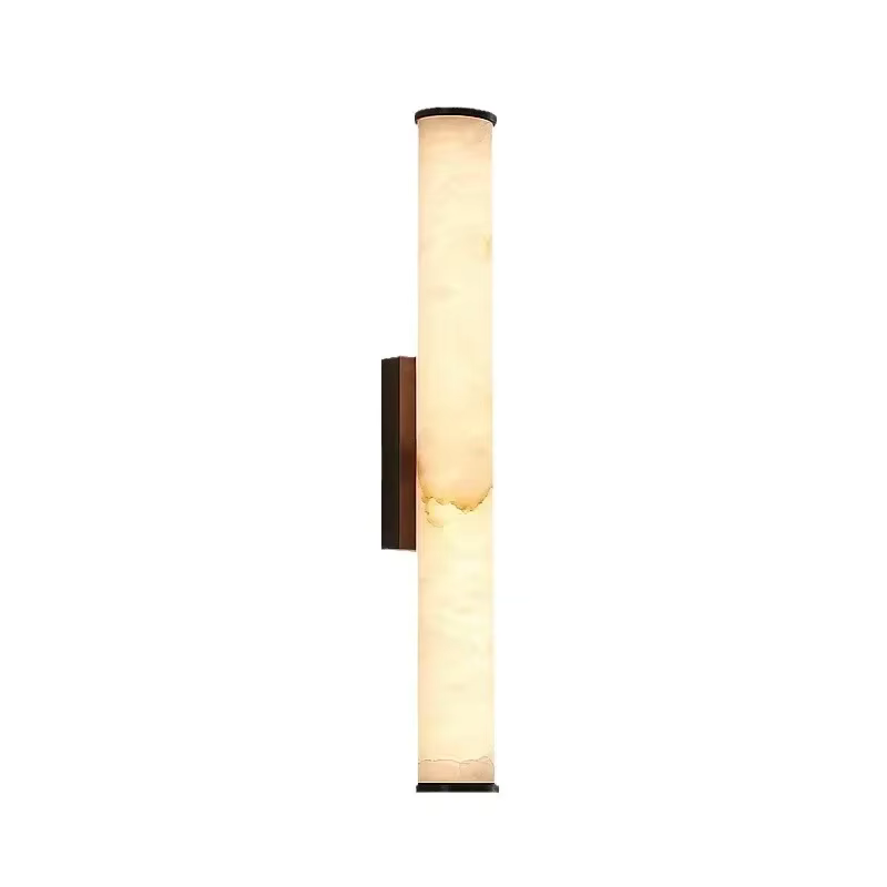 Applique murale moderne en marbre espagnol naturel, en cuivre massif, lumière LED de luxe pour salon, arrière-plan, éclairage de chevet de chambre à coucher