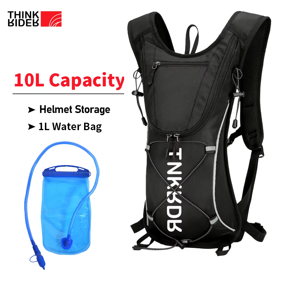 ThinkRider-Sac à dos d'hydratation léger, sac à dos de course avec vessie d'eau de 1L, sac de jour hydro-eau pour le cyclisme et la randonnée, 12L