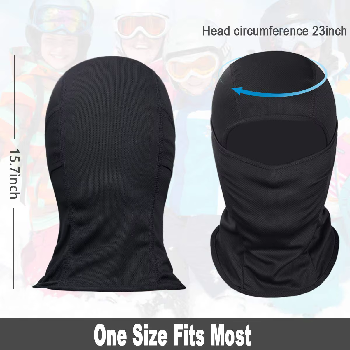 Cagoule masque de Ski couverture complète pour hommes et femmes