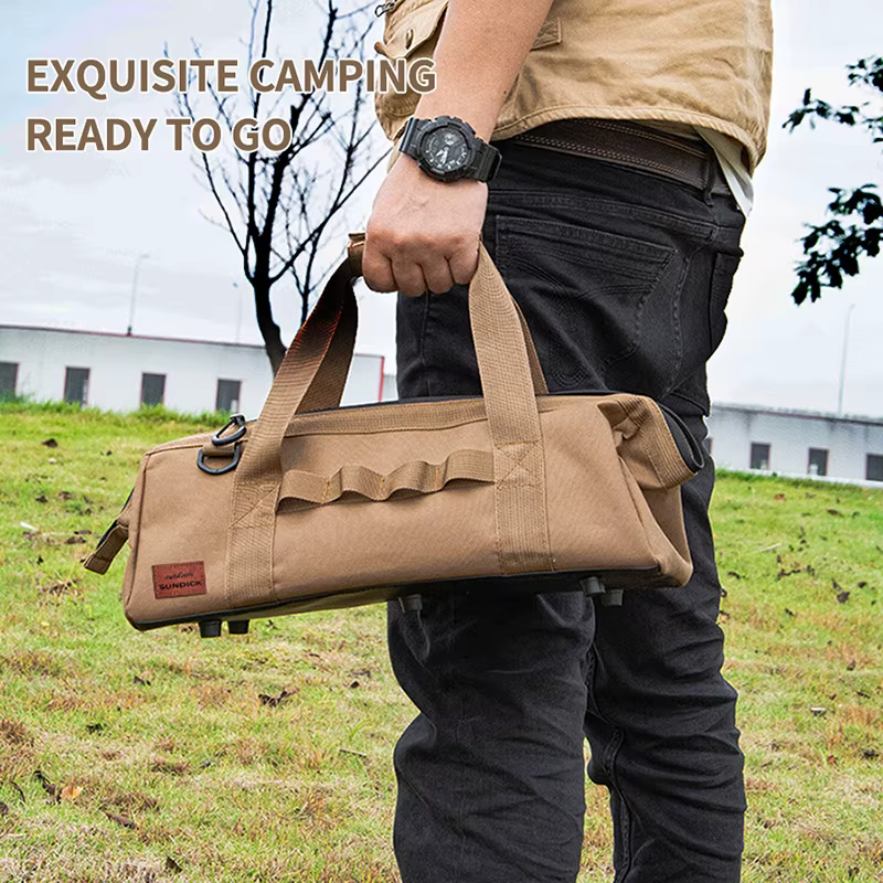 Sac de rangement pour outils de camping, trousse à outils grande capacité, peut être accroché avec une mousquetelle, avec anse de suspension, cinq couleurs au choix