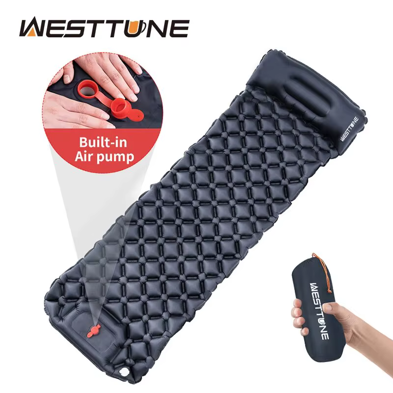 TARKA – tapis de Camping gonflables, matelas pneumatique avec oreiller, coussin de couchage touristique en plein Air, matelas auto-gonflant pour randonnée et escalade