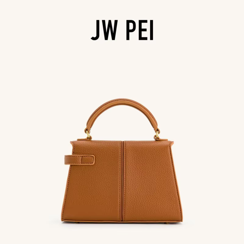 Sac à main de luxe JW PEI Elise en cuir vegan avec poignée supérieure, sac bandoulière croisé en toile denim avec coutures et fermoir pour femme