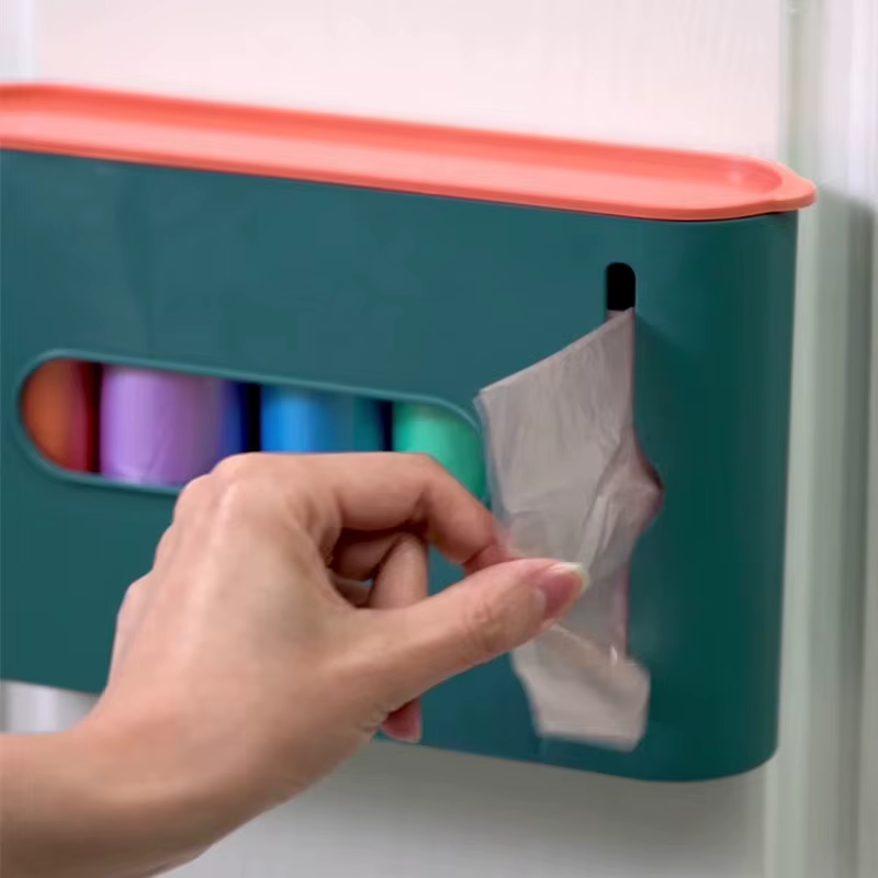 Boîte de rangement murale pour sacs poubelle, distributeur de sacs poubelle en plastique, porte-sac poubelle, HOKitchen
