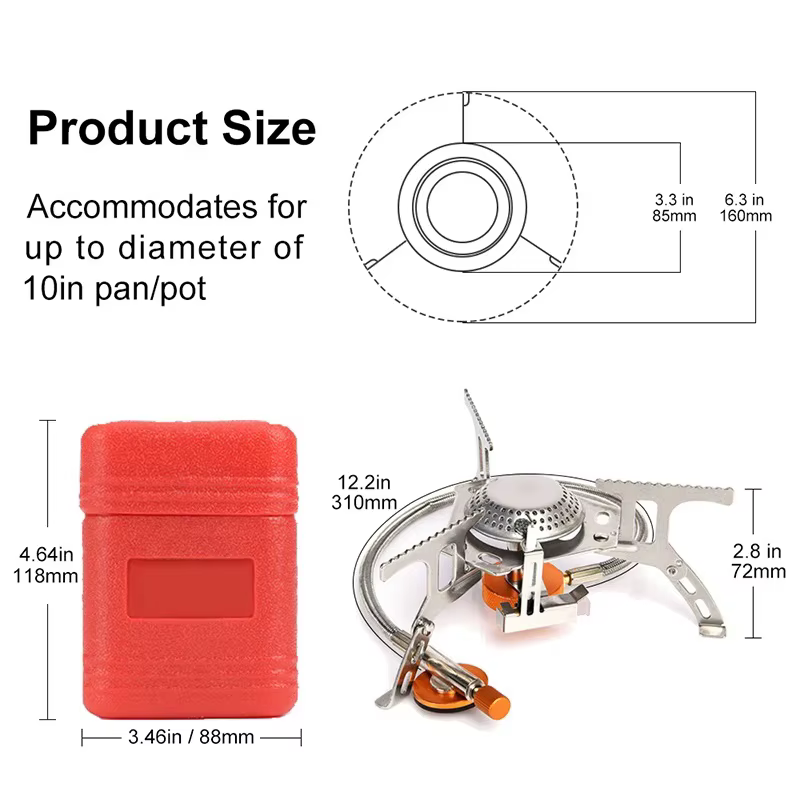 Réchaud à gaz de Camping Portable et pliable