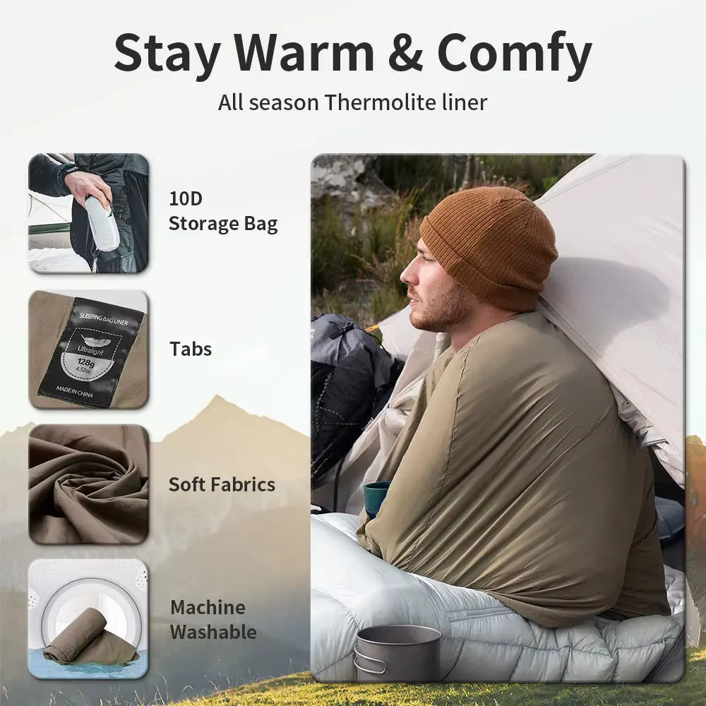 Natureifa-Sac de couchage ultraléger pour camping en plein air