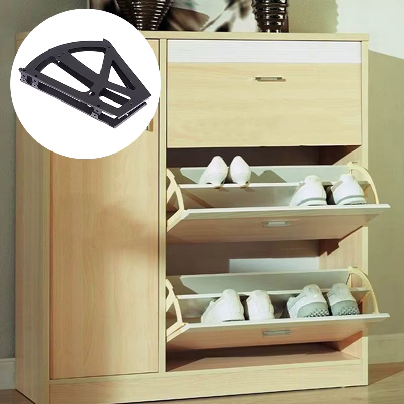 Charnières d'armoire à chaussures, accessoires de charnière en plastique pour chaussures, étagère de rangement, meubles retournés, raccord de quincaillerie de cuisine, T1