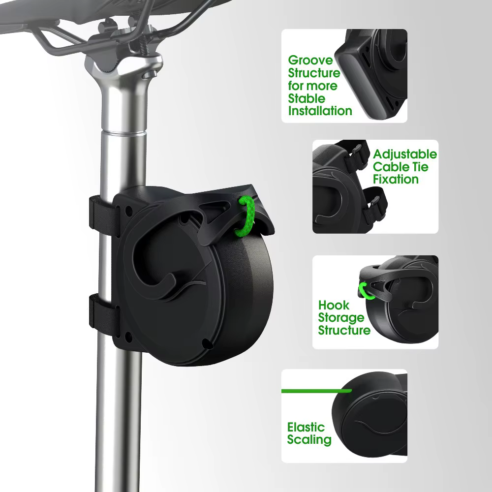 Corde de traction rétractable et flexible pour vélo de montagne