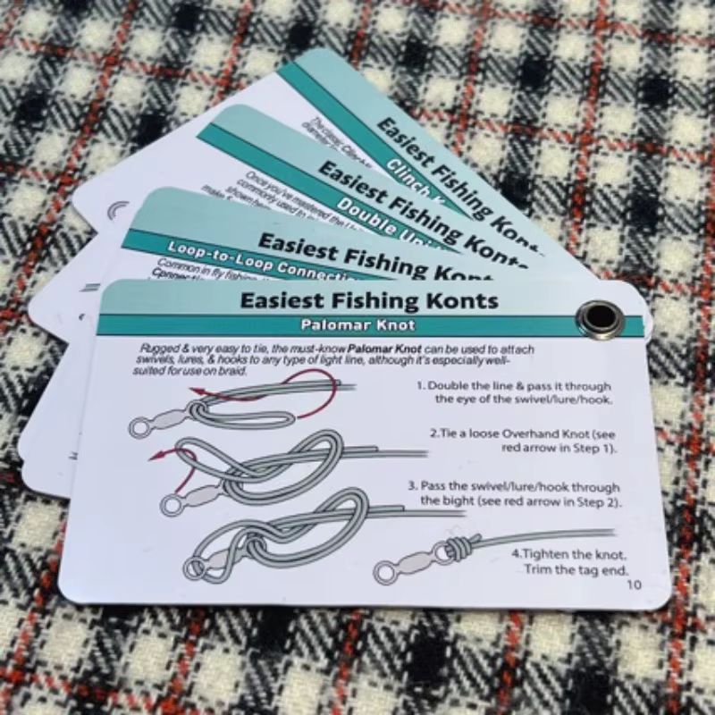 Cartes tutoriel de nœuds de pêche