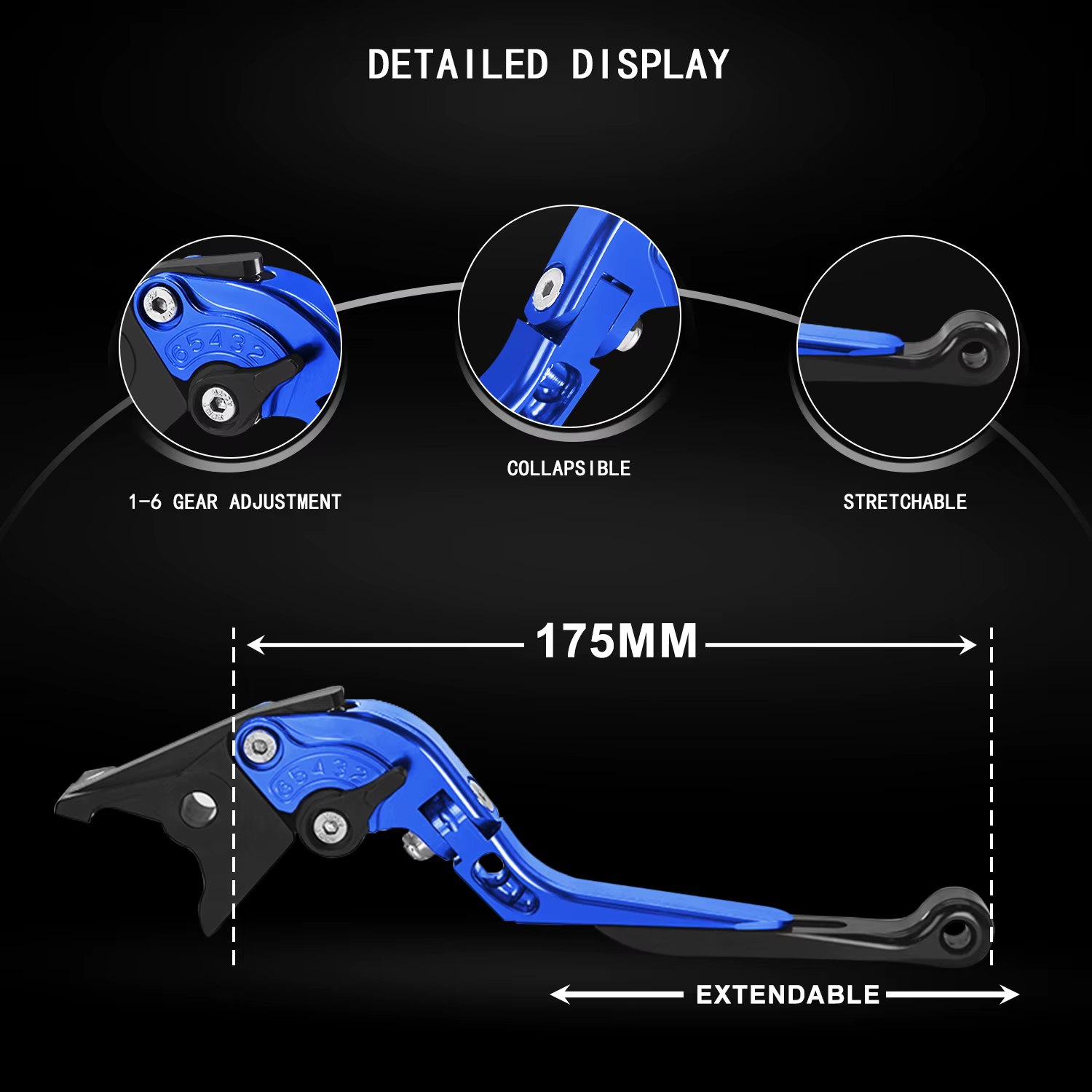 Leviers de poignée de frein et d'embrayage extensibles et pliables, accessoires de moto pour MT07 FZ-07 2014-2022 2023 2024 mt07