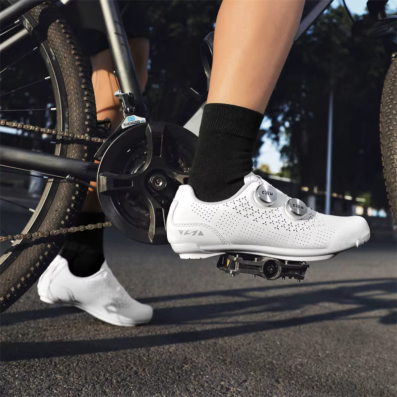 Chaussures de cyclisme pour hommes, sportives, avec crampons pour VTT et route, unisexe, de course, professionnelles, baskets de vélo, mode, en caoutchouc, plates, tout-terrain