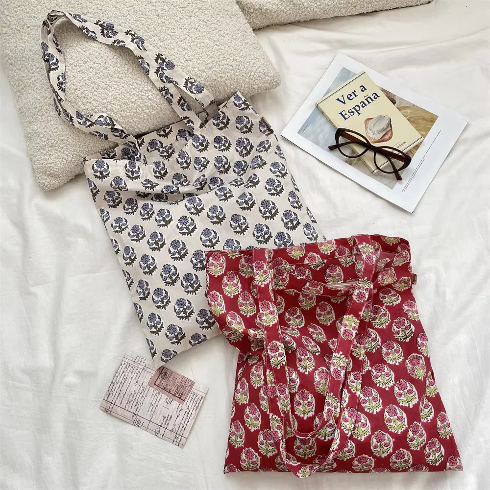 Sac fourre-tout Vintage imprimé Floral, sac à bandoulière de Style fin pour femmes