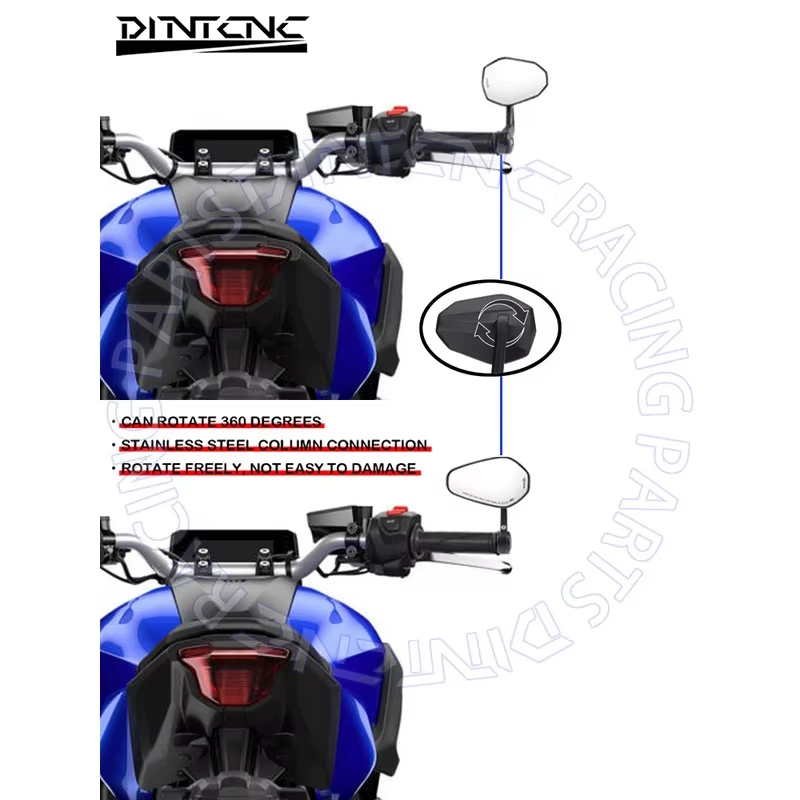 Pour YAMAHA MT-07 2025 MT09 2021-2023 FZ MT07 MT-09 SP Accessoires Moto Rétroviseurs Latéraux Rotatifs E9 Rétroviseur de Guidon à Fixation Extrémité de Guidon