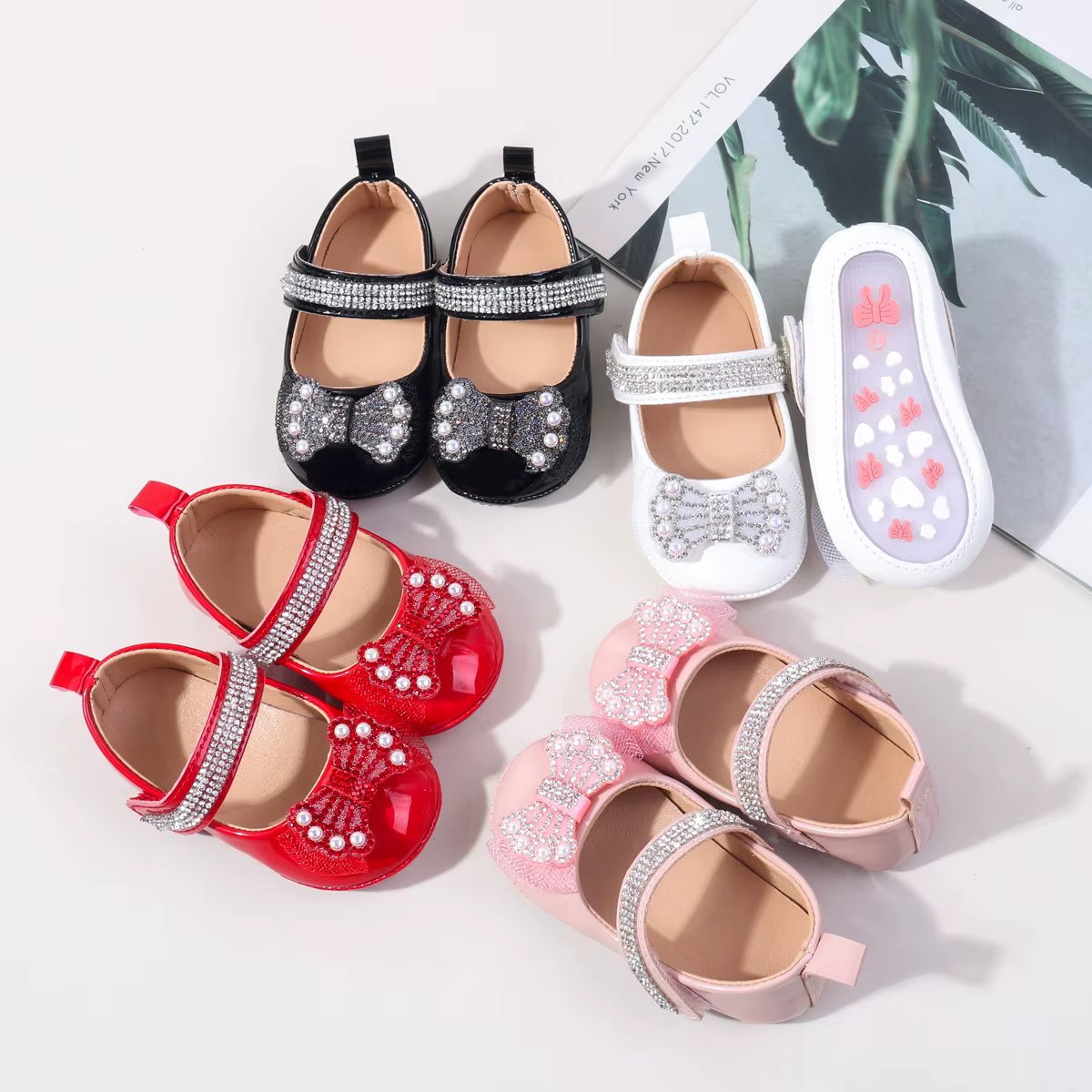 Printemps/été nouvelles chaussures pour enfants mignonnes-chaussures de princesse de 0 à 1 ans