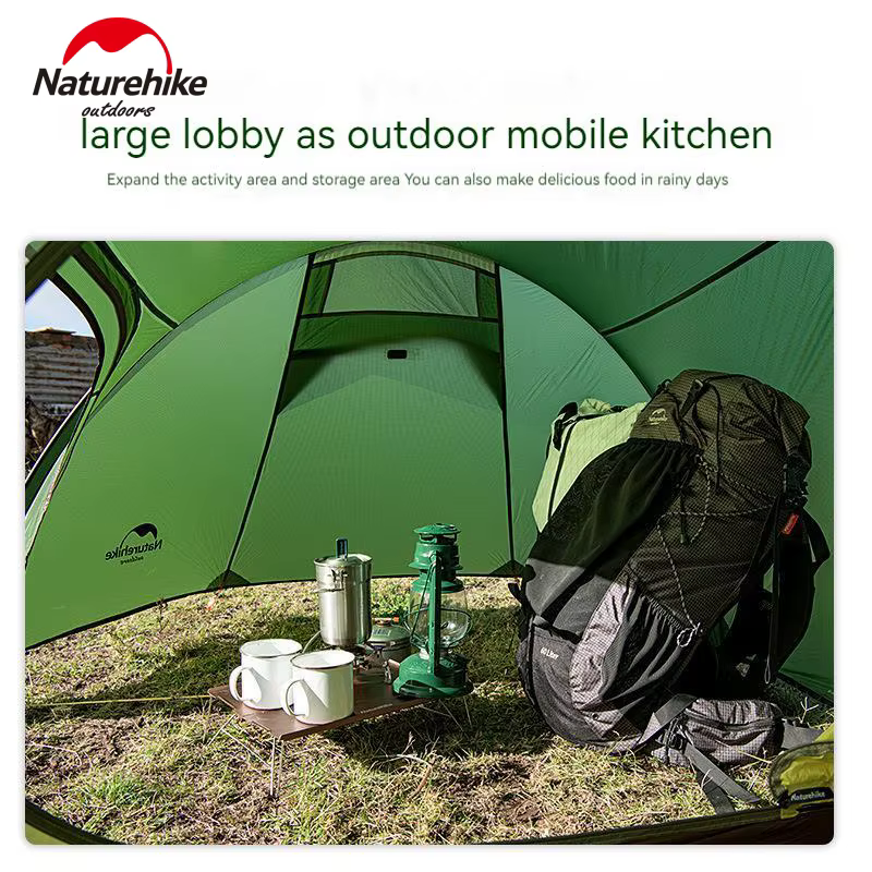 Naturehike Opalus Tunnel tente de Camping ultralégère 3 personnes voyage familial randonnée en plein air 4 saisons