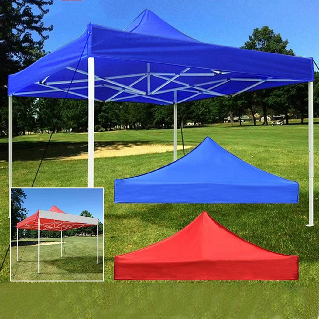 Couverture supérieure de canopée, tissu de tente à quatre coins, pliable, imperméable, bleu, 2x2m