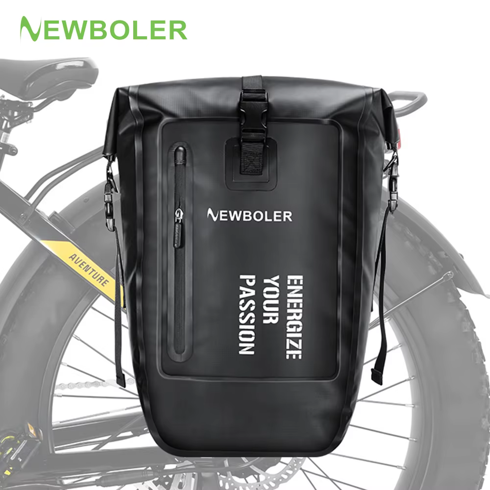 NEWBOLER vélo sacoche 27L grande capacité étanche voyage cyclisme sac vélo siège arrière coffre sac vélo électrique accessoires