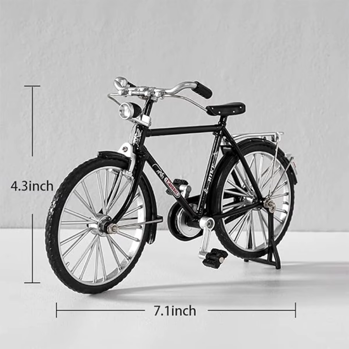 Modèle réduit de vélo rétro en alliage, vélo vintage classique, ornement de bureau, jouet de collection
