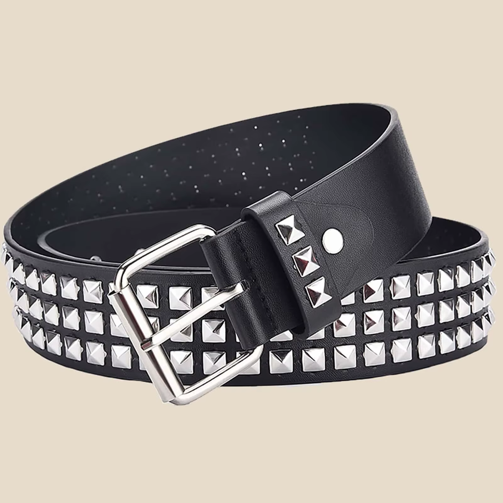 Mode nouvelle perle carrée Rivet ceinture métal pyramide ceinture hommes et femmes Punk matériel jean ceinture Y2K ceinture concepteur ceinture femmes ceinture