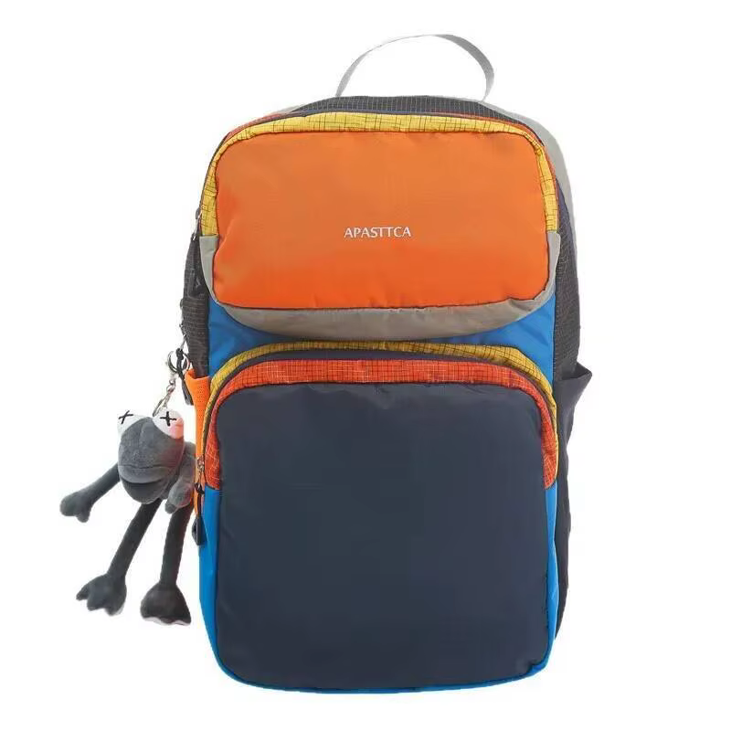 Sac à dos de voyage en plein air, mode Patchwork écologique, blocage de couleur, polyvalent, Ultra-léger, sacs à bandoulière Dopamine, nouvelle collection 2025