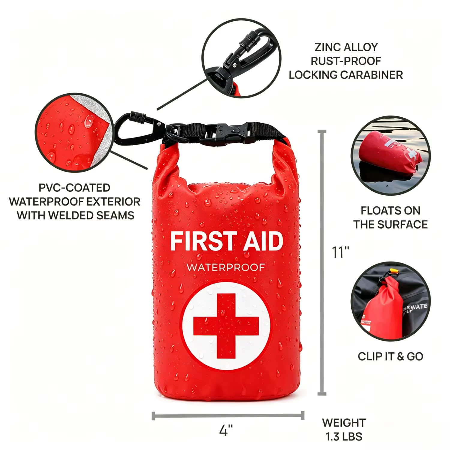 Sac de premiers secours étanche 2L