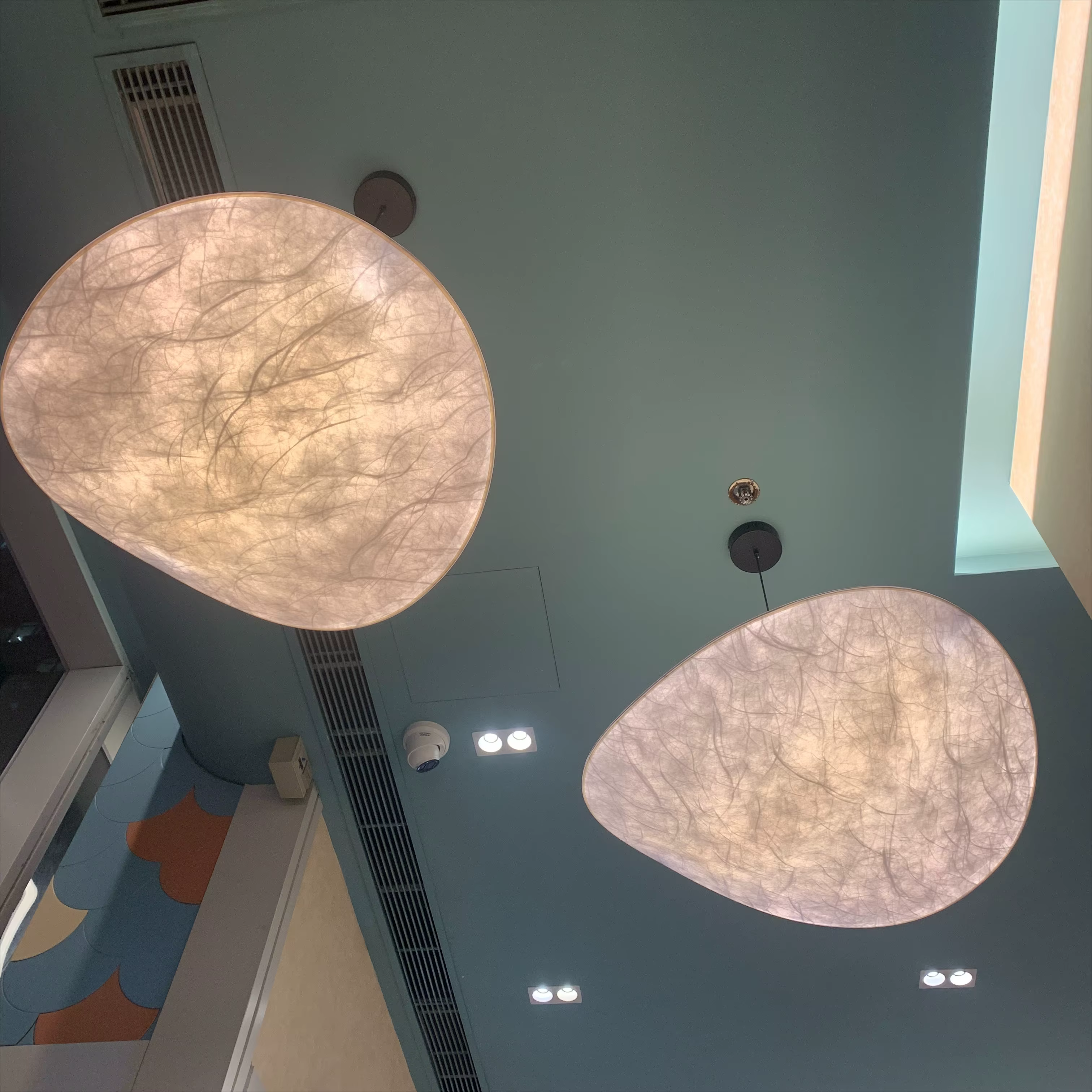 Lustre LED en soie nordique, luminaire suspendu pour salon, décoration intérieure, lampe de plafond