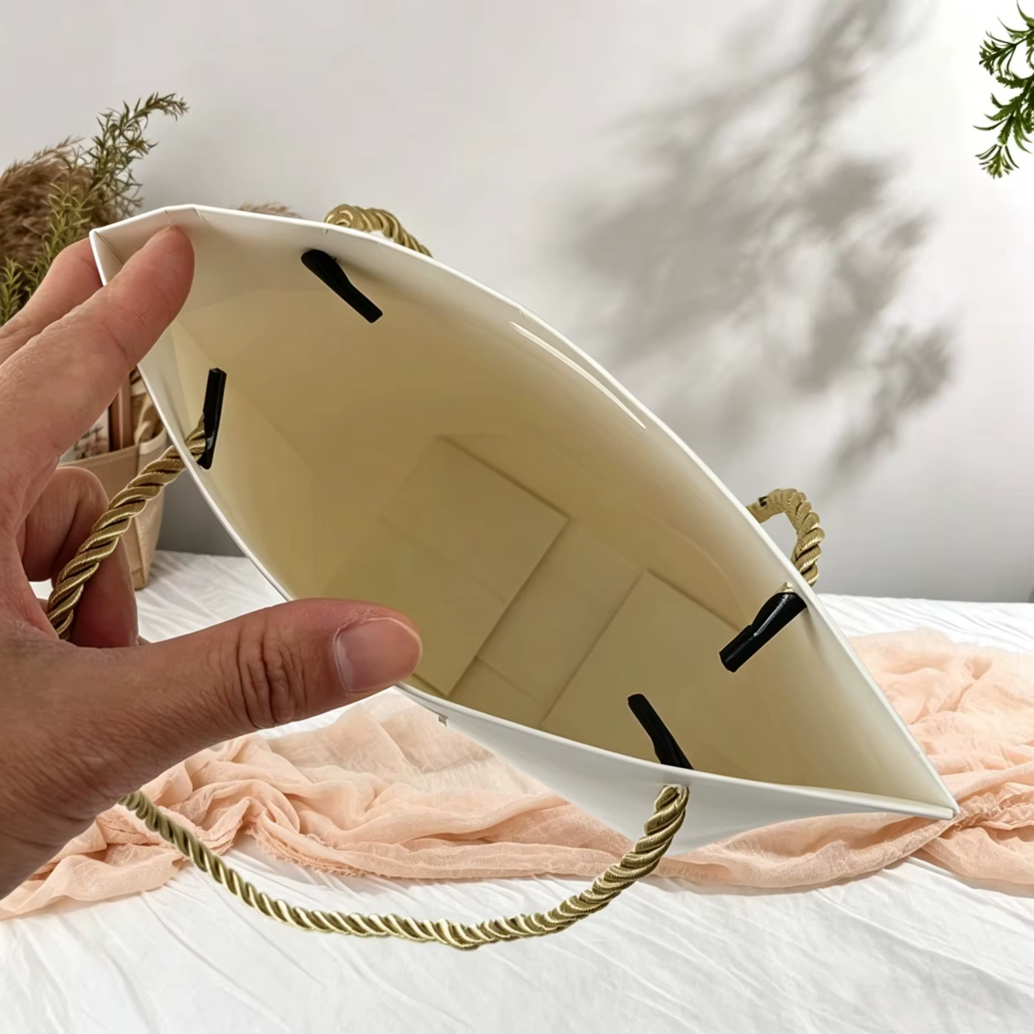 10 sacs cadeaux en papier kraft pour perruques