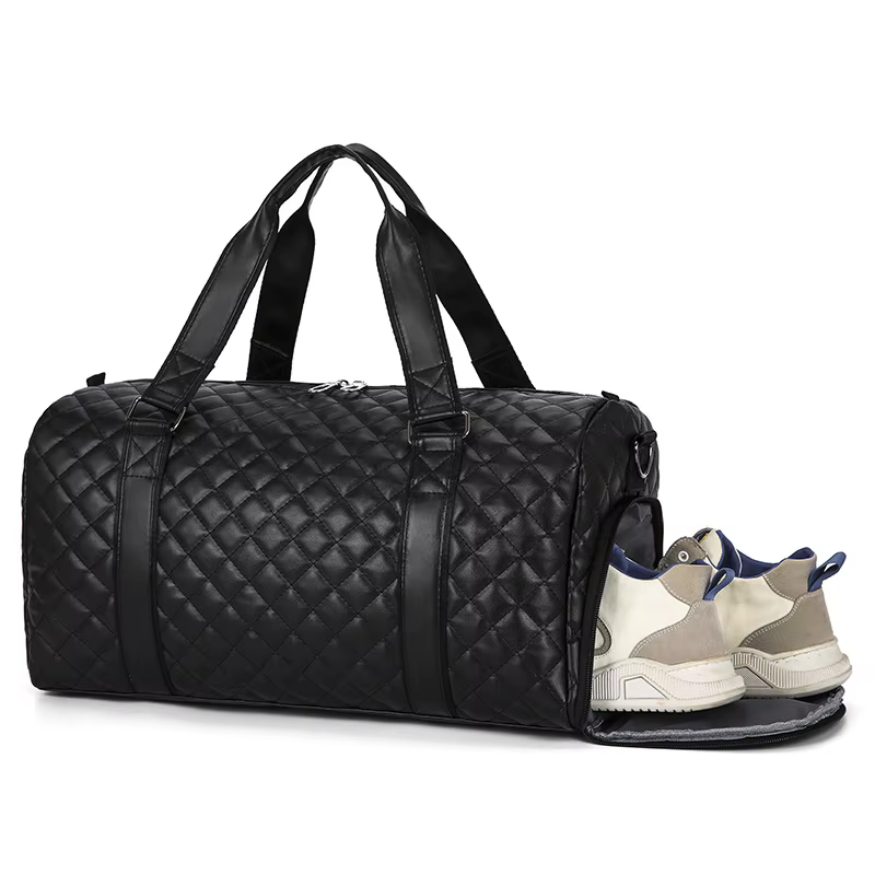 Sac à main en cuir PU pour femme, sac fourre-tout de sport, sacs de fitness, sac à bandoulière de voyage, chaussures de sport initiées, poche de week-end