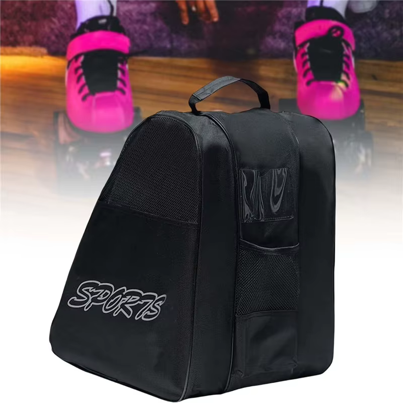 Sac de patins à roulettes Portable, sac de patinage sur glace, grande capacité, respirant, sac de rangement pour patins en ligne pour enfants, sac de chaussures de patinage