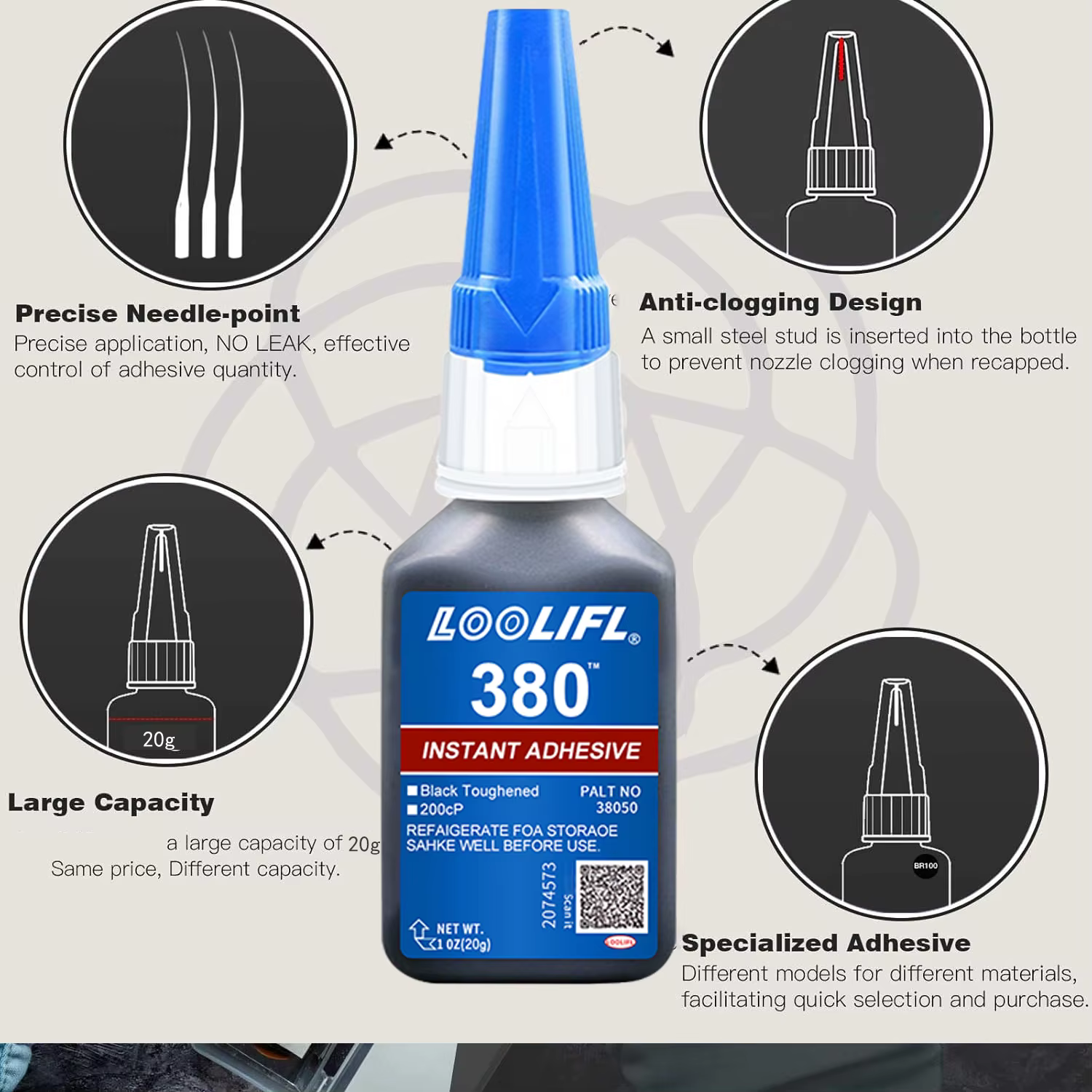 Le nouveau caoutchouc noir 380 eau, haute résistance, imperméable à l'eau, facile à utiliser, pour le caoutchouc, les joints, les joints, les semelles, les accessoires automobiles, toutes sortes de pn