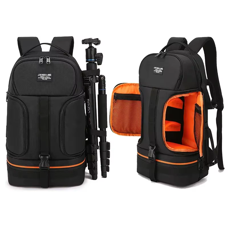 Sac à dos étanche pour appareil photo vidéo, avec bande réfléchissante, adapté au Latptop de 15.6 pouces, étui pour trépied rembourré et souple, sac Photo