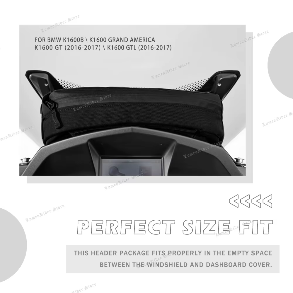 Sac de Cockpit pour BMW K1600B K1600GT K1600GTL K1600 Grand America sac de tête de moto sac de rangement sac intérieur sac de rangement