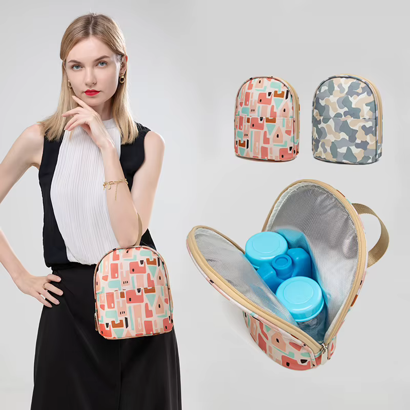 Sac isotherme pour lait maternel, Portable, léger et résistant à l'eau pour voyage avec fermeture éclair et pochette de rangement lavable en Machine