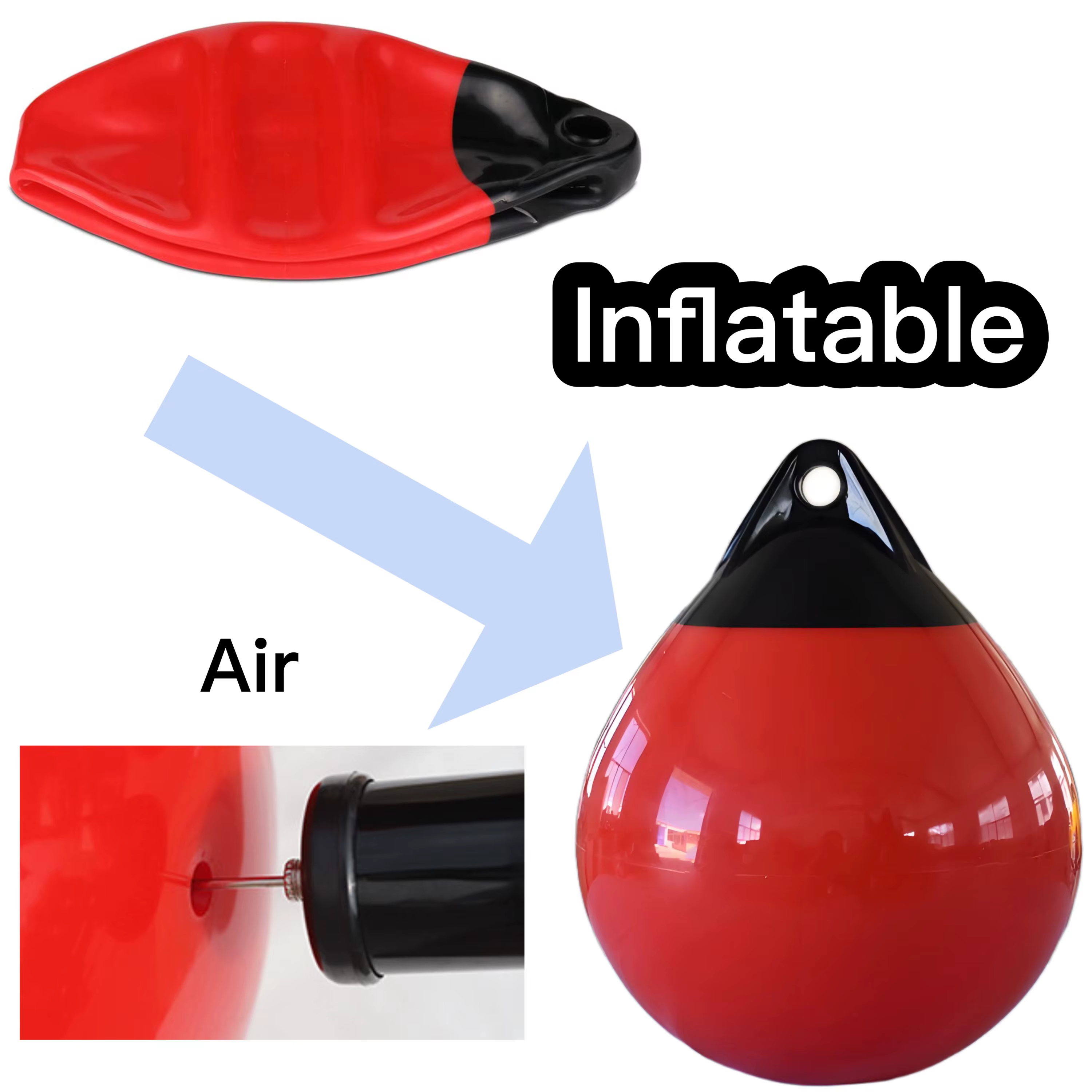 Accessoires de quai maritime pour bateaux : Bouée de marquage série A25, Bouée de protection ronde pour bateau, Bouée d'ancrage sphérique