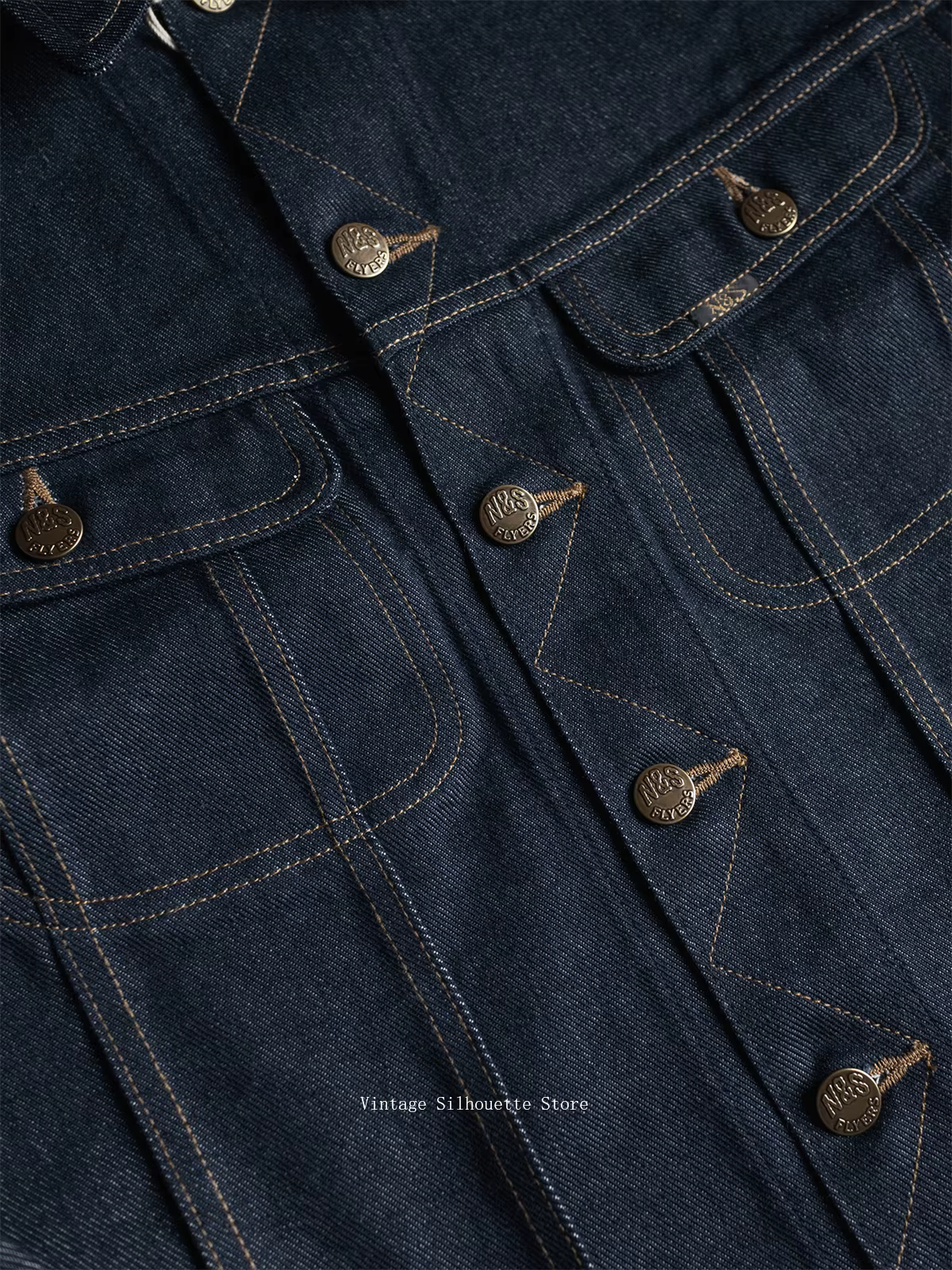 Veste en jean sanforisée de 13,5 oz, coupe courte, vintage des années 1970, Cowboy Rider, vêtements d'extérieur en jean, non stock