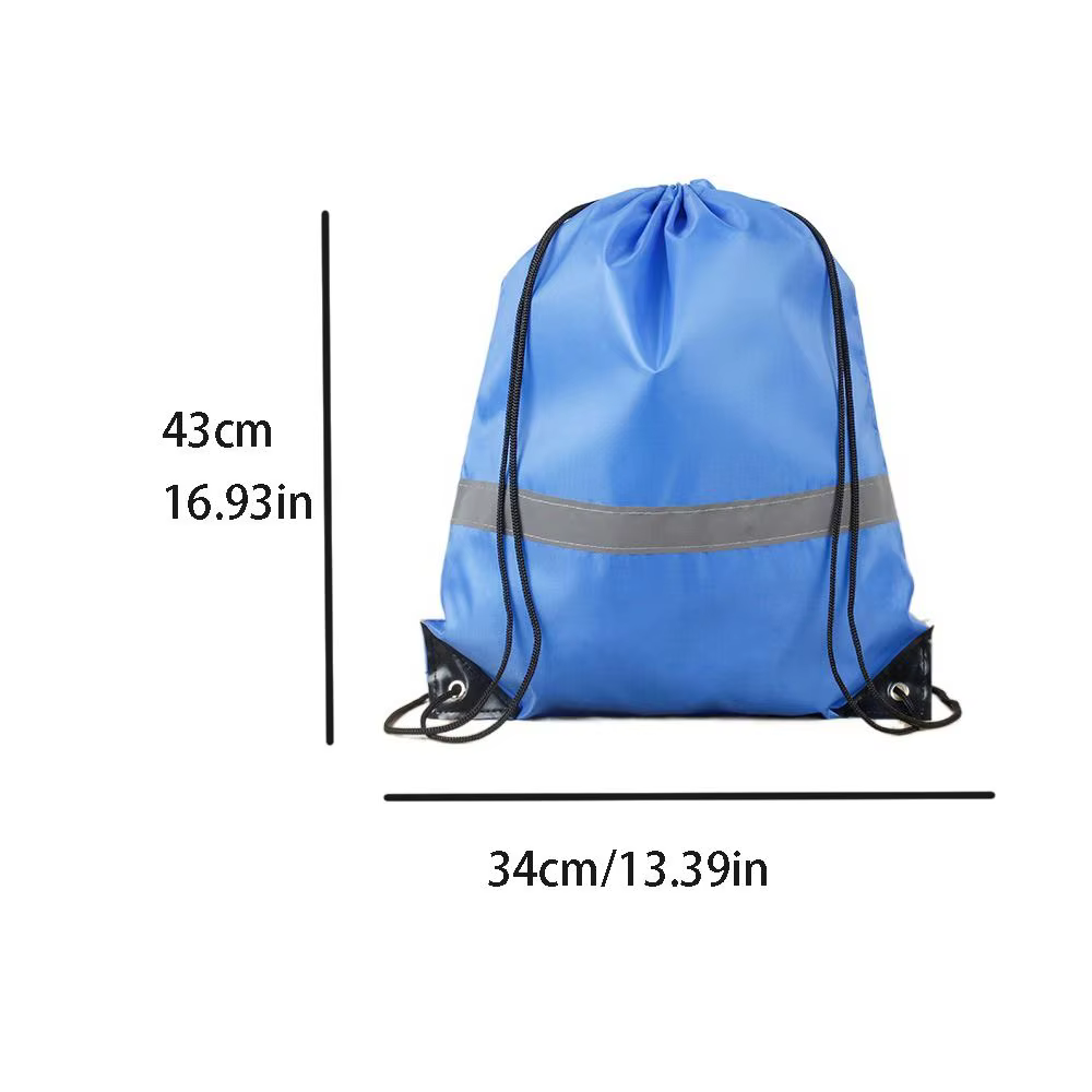 Sac à dos de sport à cordon de serrage avec bande réfléchissante