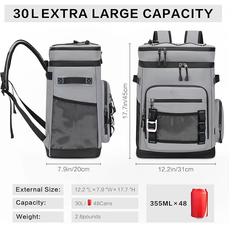 Sac à dos isotherme imperméable de 30 L pour hommes et femmes