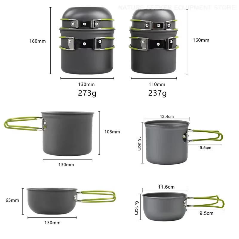 Kit d'ustensiles de cuisine de camping