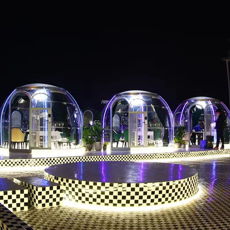 Tente transparente préfabriquée, dôme pour maison entière, hôtel de luxe