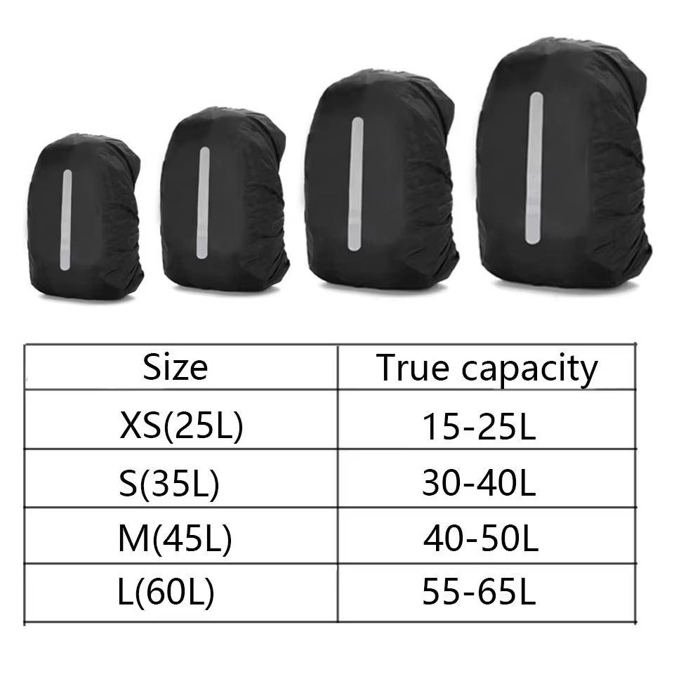 1 pièces 25-60L alpinisme sac à dos housse de pluie cyclisme randonnée sac à dos réfléchissant couverture étanche sac à