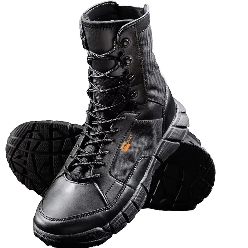 Chaussures tactiques légères pour hommes, bottes de Combat d'entraînement à lacets, imperméables, pour l'extérieur, randonnée, respirantes