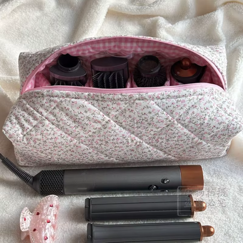 Sac de rangement de voyage en tissu, sac de rangement multifonctionnel en tissu imperméable, sac de rangement réutilisable pour articles de toilette et maquillage, organisateur de voyage