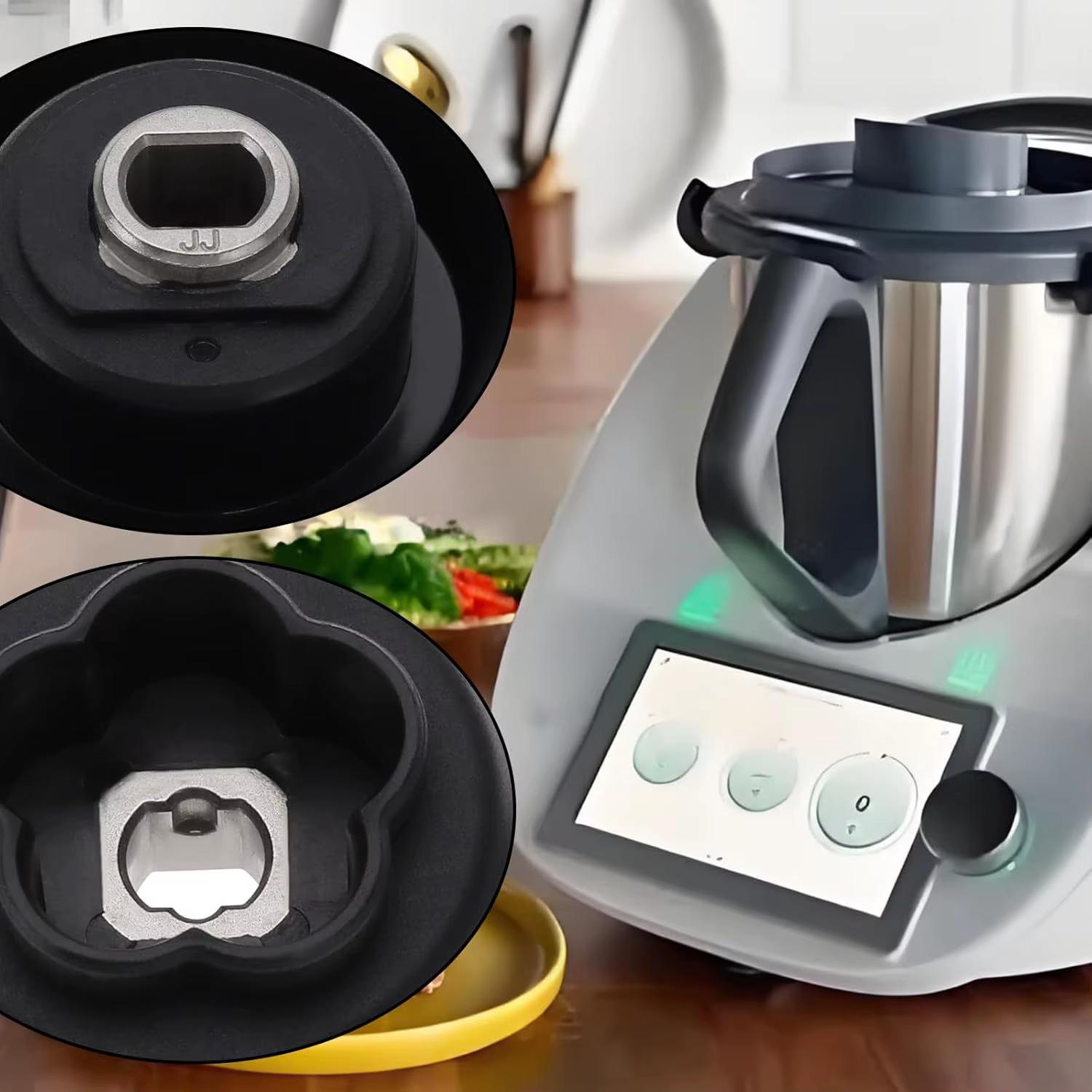 2 pièces Support de lame et coupleur d'axe pour Monsieur Cuisine Connect Trend Smart SKMC 1200 SKMS 1200
