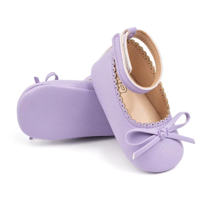 Chaussures de princesse en cuir à semelles souples pour bébés filles