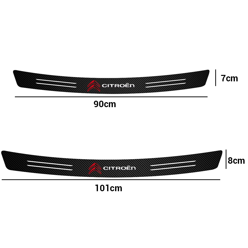 Accessoires de voiture, lèvre de queue de coffre, autocollants de protection en Fiber de carbone pour citroën C4 C3-XR C5 Aircross C6 c-quatre Picasso c-elysee C4L C3L