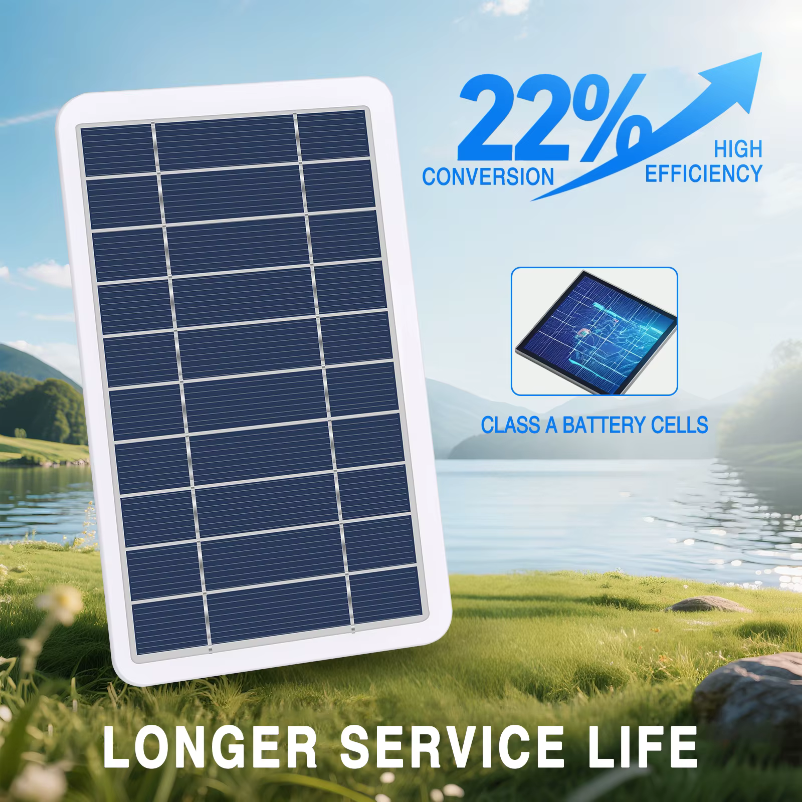 Panneau solaire à fixer sur sac à dos