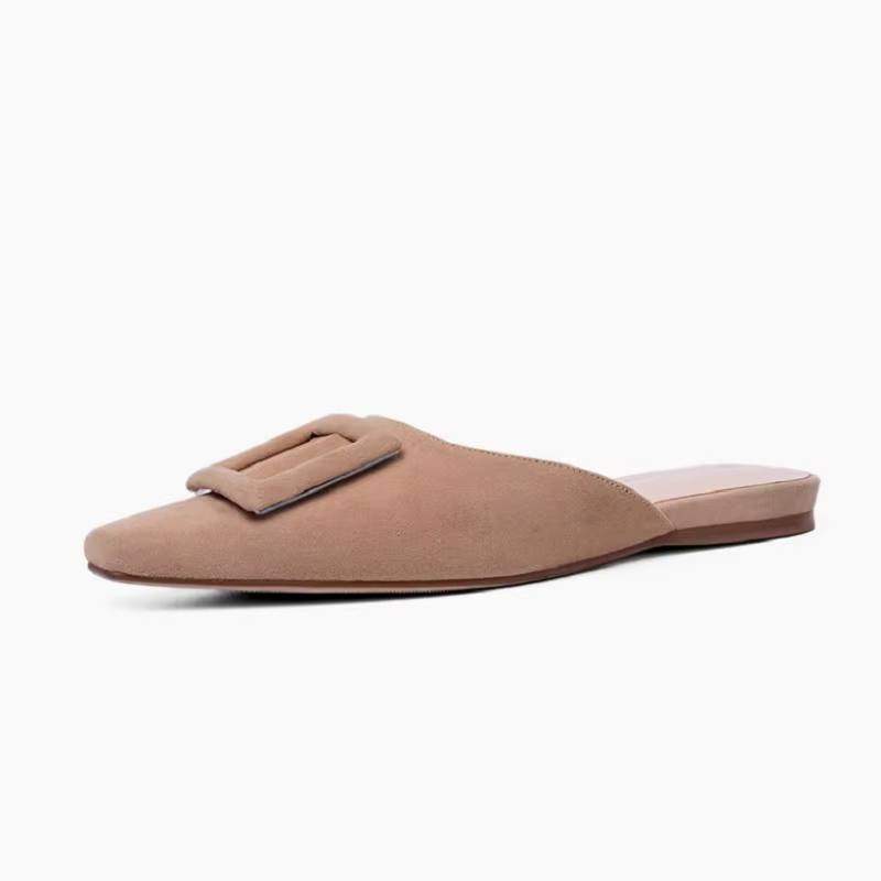 Mules à Boucle en Daim pour Femme, Chaussures de Style Basique, Pantoufles Naturelles, 50 Styles, Collection Automne 2025