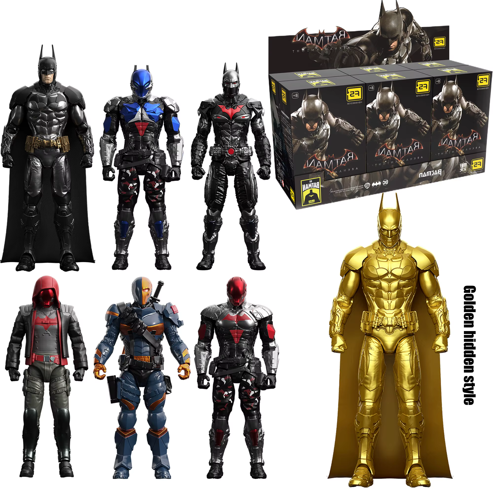 Nouveau F5 Batman Arkham Knight assemblé modèle boîte aveugle 7style 10 cm figurines d'action Collection passe-temps